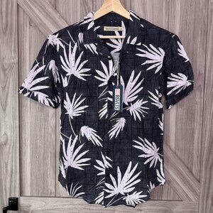 RSVLTS "Deco Florals" Bamboo Resort Short Sleeve Button Down Shirt - Size S
